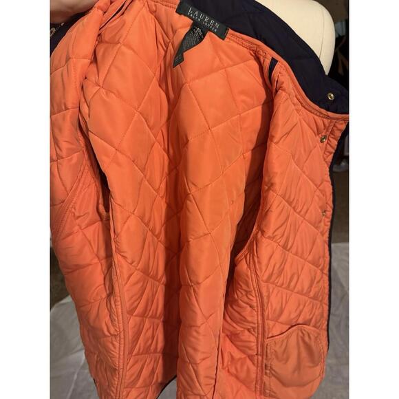 Ralph Lauren Quilted Puffer Jacket Navy Sz M Womens - Picture 6 of 8